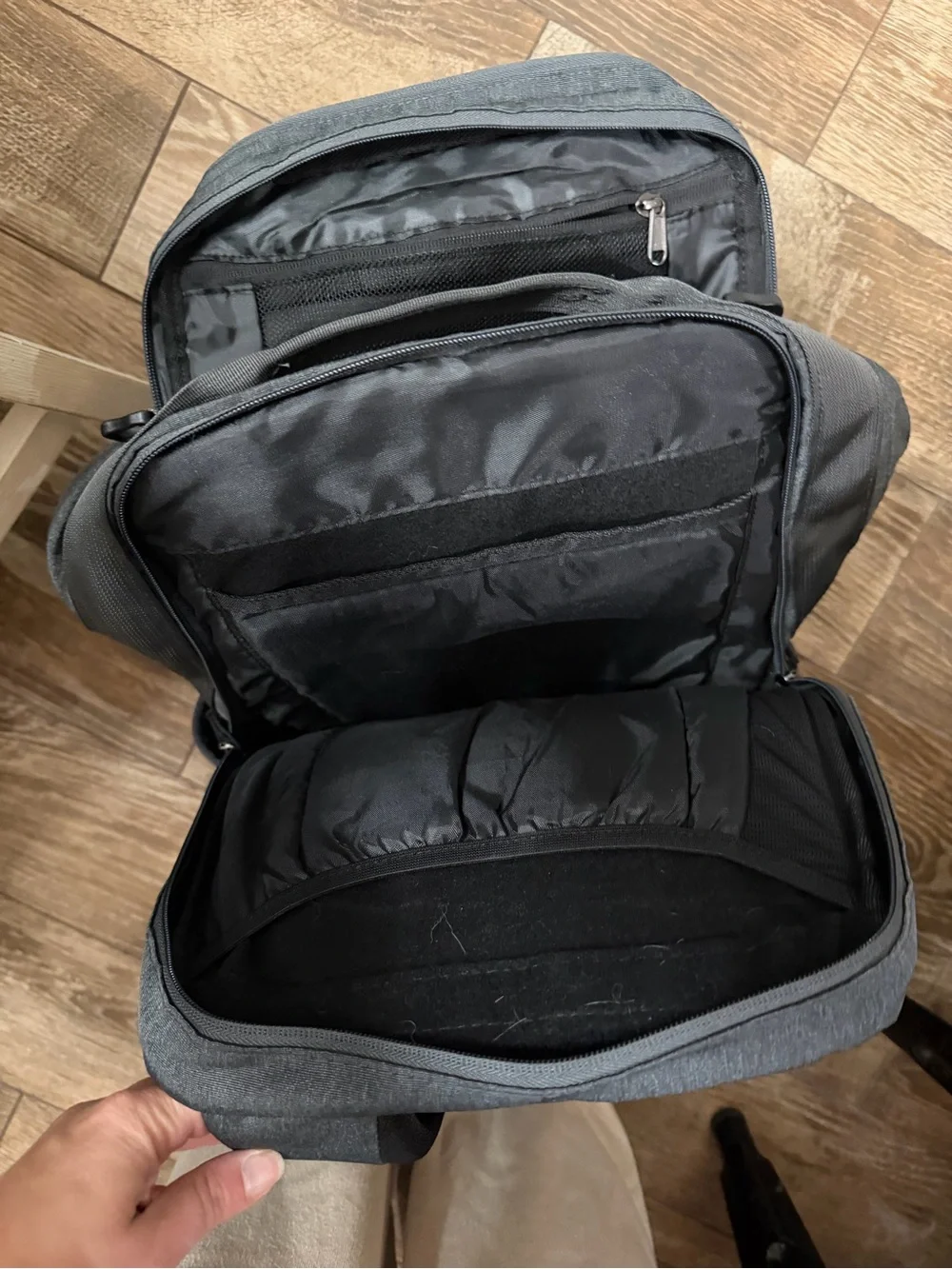 Women’s Dark Gray Tactical Roll-Top Backpack